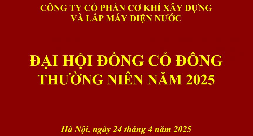 Thông báo mời họp ĐHĐCĐ thường niên năm 2025